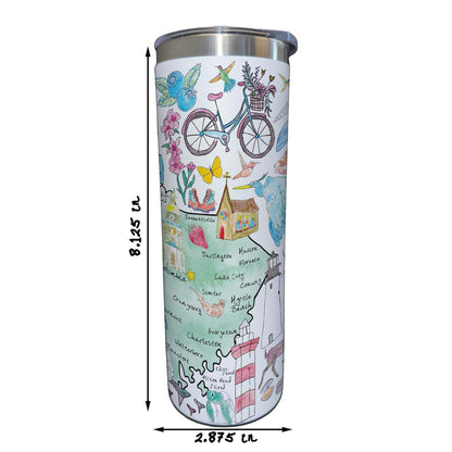 South Carolina Map 20 oz Tumbler