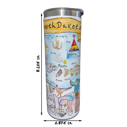 South Dakota Map  20 oz Tumbler