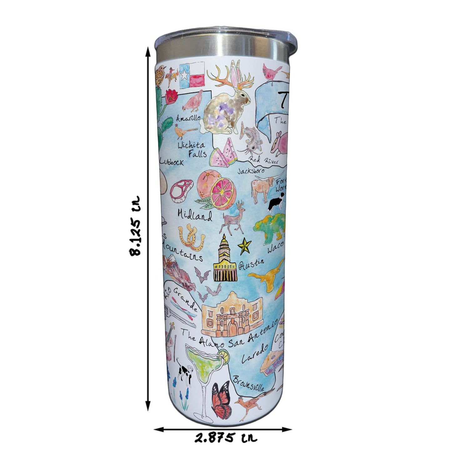 Texas Map 20 oz Tumbler