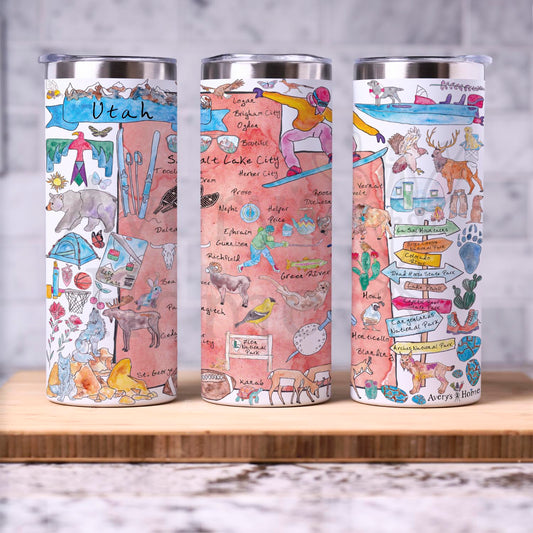 Utah Map  20 oz Tumbler