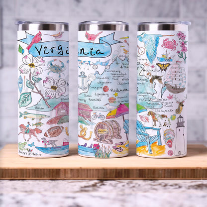 Virginia Map 20 oz Tumbler