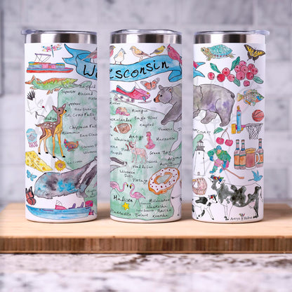 Wisconsin Map 20 oz Tumbler