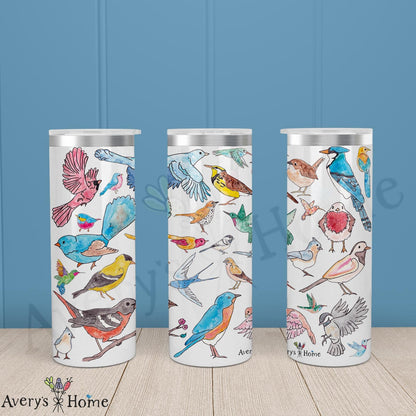 Garden Backyard Birds 20oz Skinny Tumbler