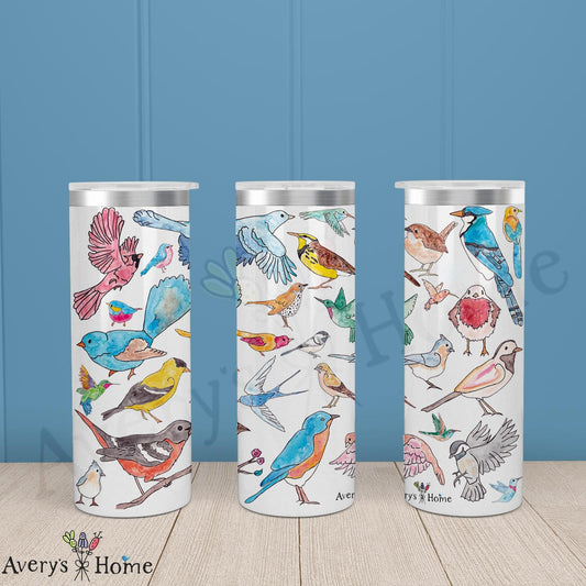 Garden Backyard Birds 20oz Skinny Tumbler