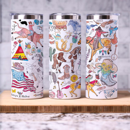 Western Rodeo 20 oz Tumbler
