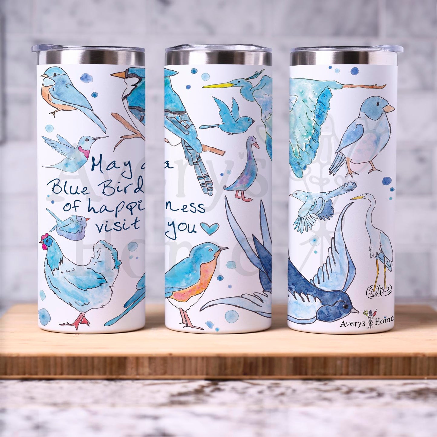 Blue Birds of Happiness 20 oz Tumbler