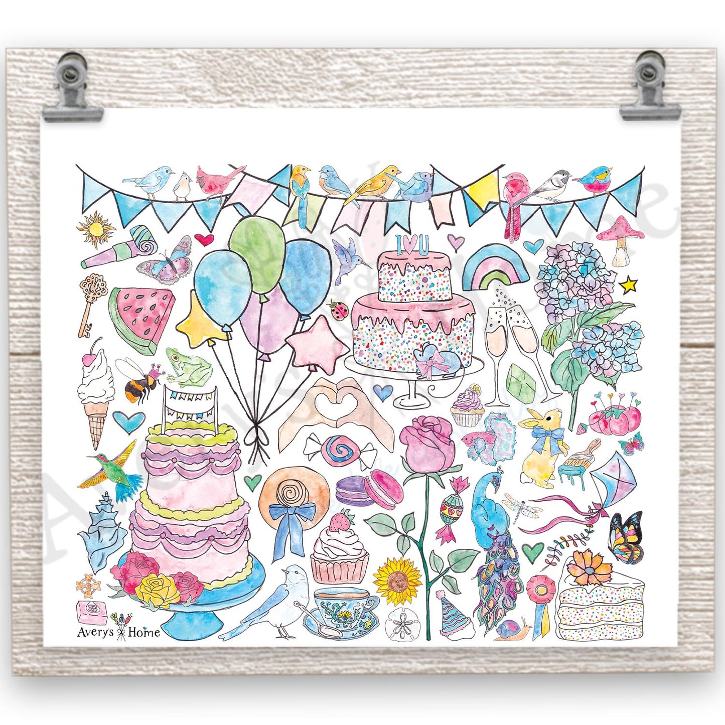 Happy Birthday Cake & Balloons 20 oz Tumbler