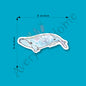 Right Whale Art 3" White Vinyl Die-Cut Sticker