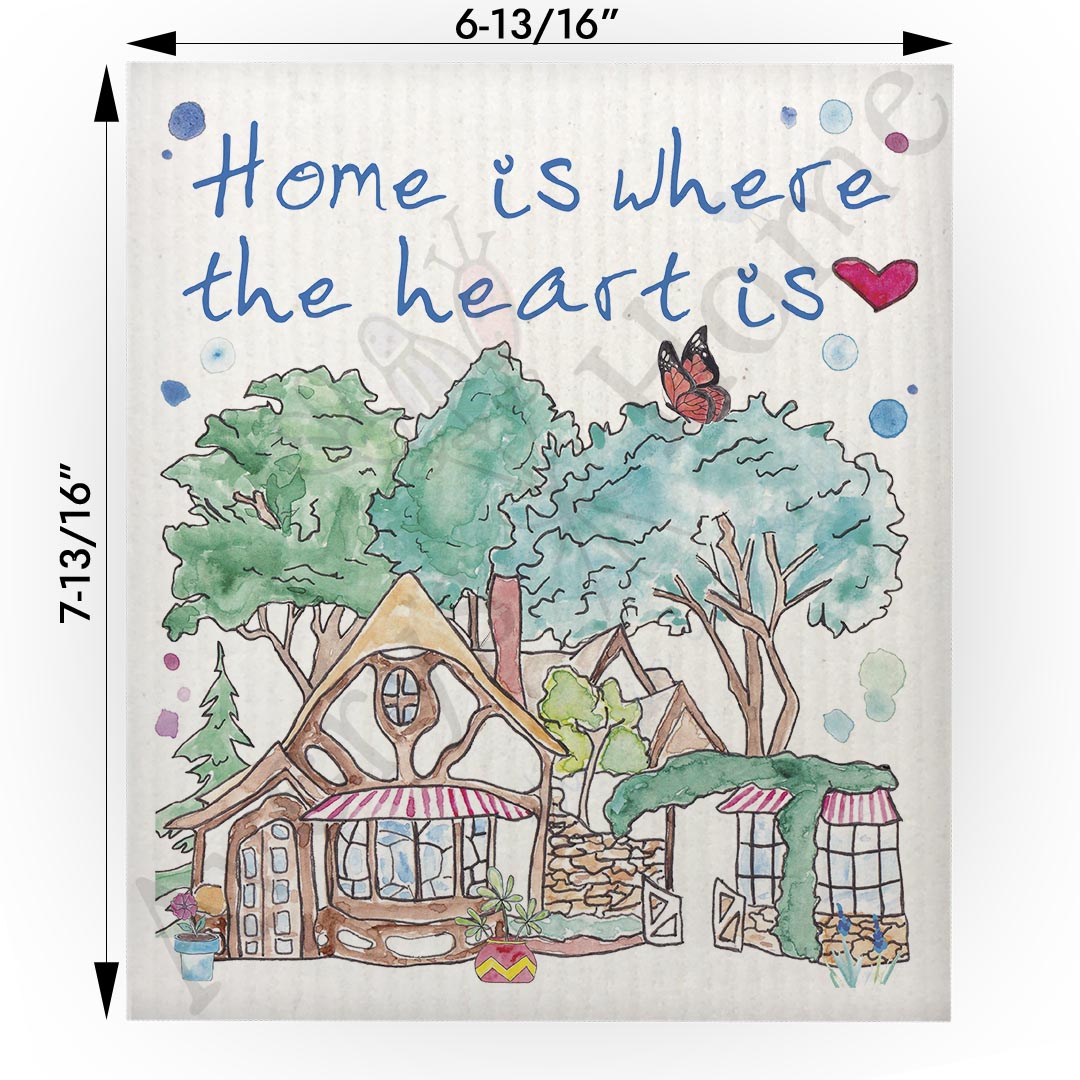 Home Is Where the Heart Is Swedish Cloth