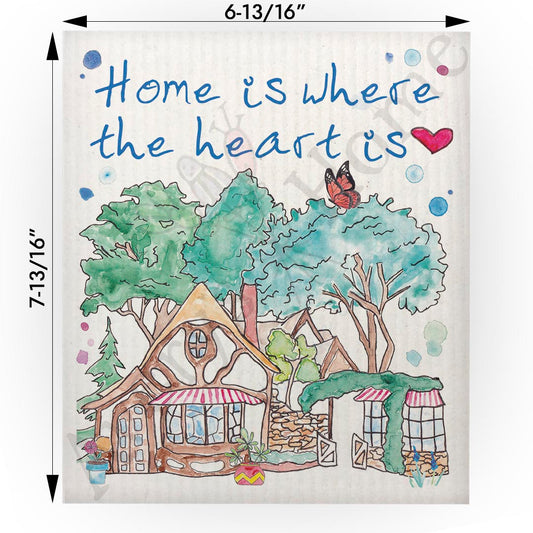Home Is Where the Heart Is Swedish Cloth