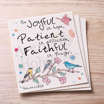 Be Joyful in Hope Swedish Cloth