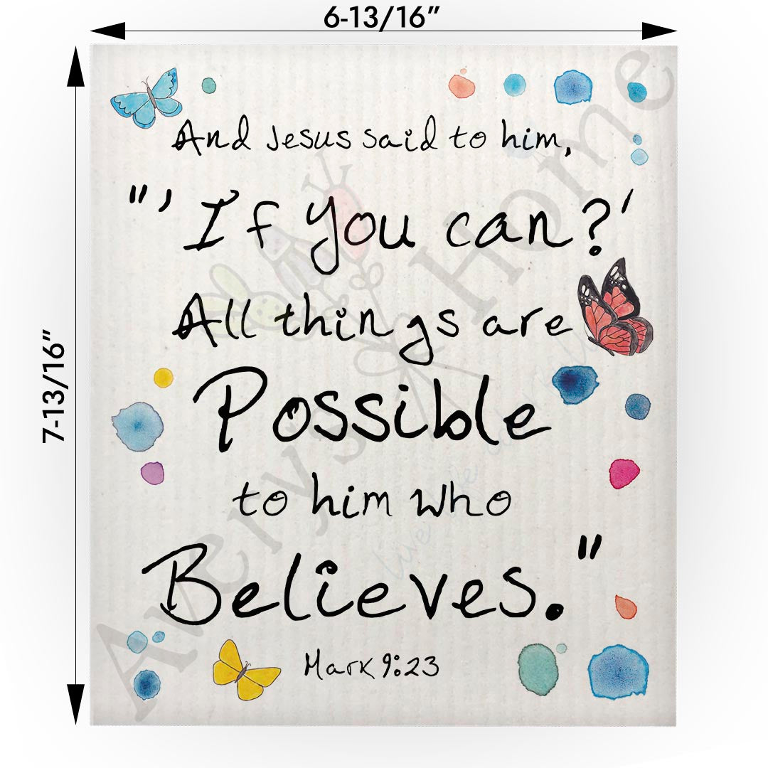 All Things Are Possible Swedish Cloth