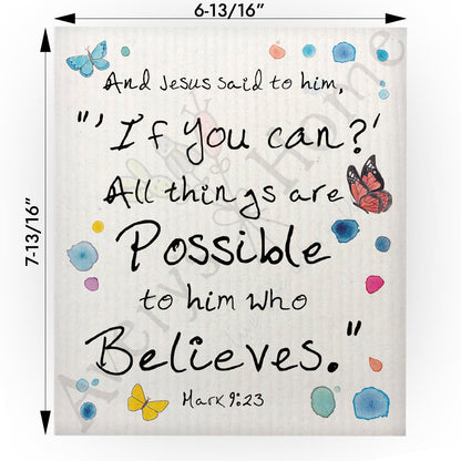 All Things Are Possible Swedish Cloth