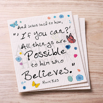 All Things Are Possible Swedish Cloth