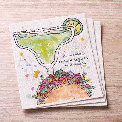 Tacos & Tequila Swedish Cloth