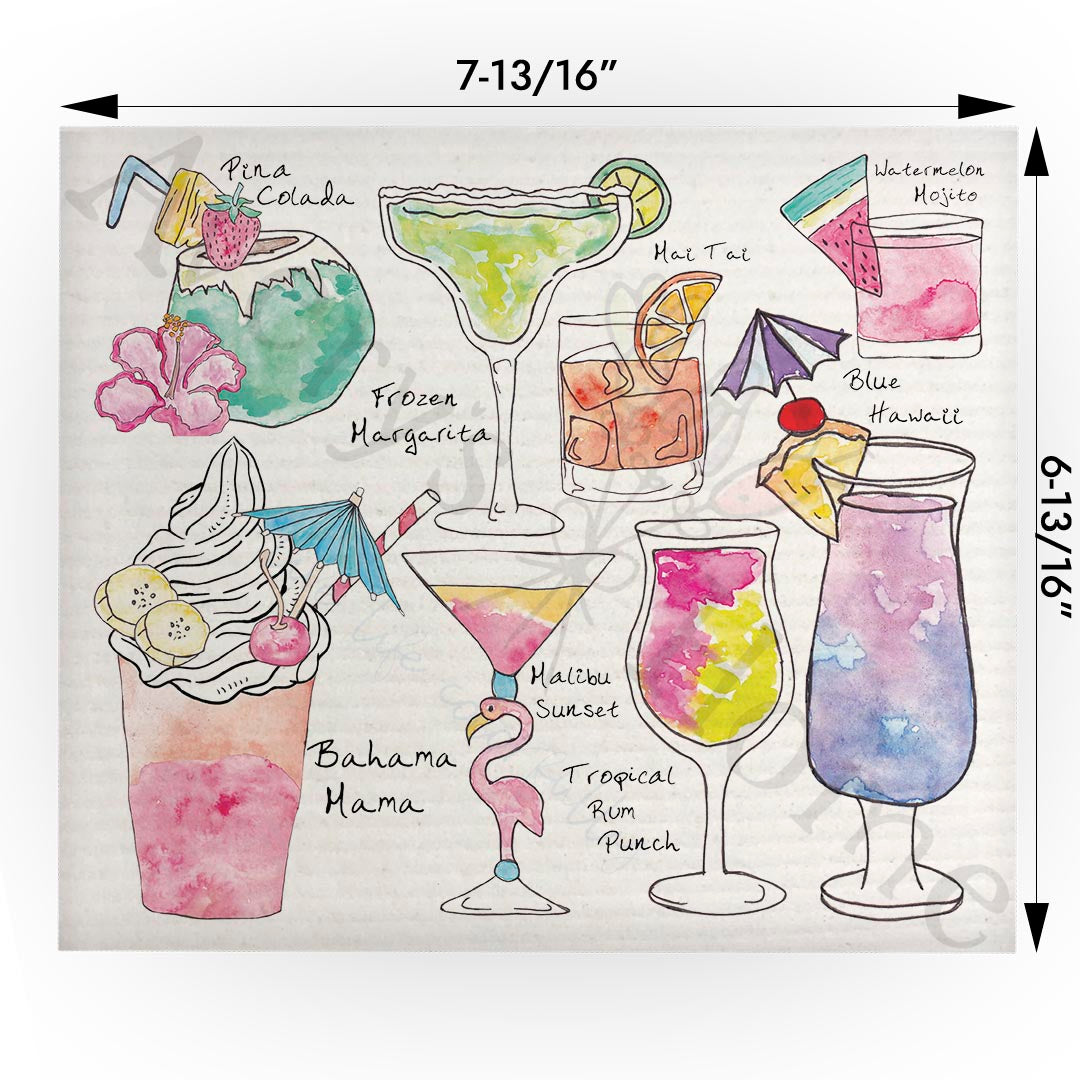 Beach Cocktails Swedish Cloth