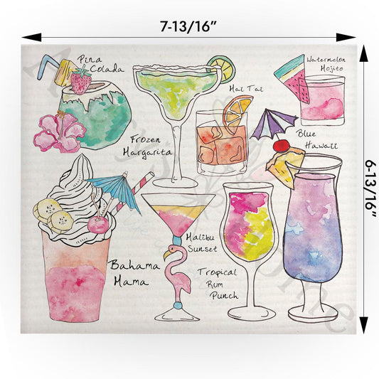 Beach Cocktails Swedish Cloth