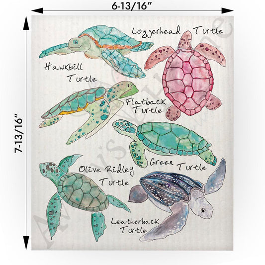 Sea Turtle Species Swedish Cloth