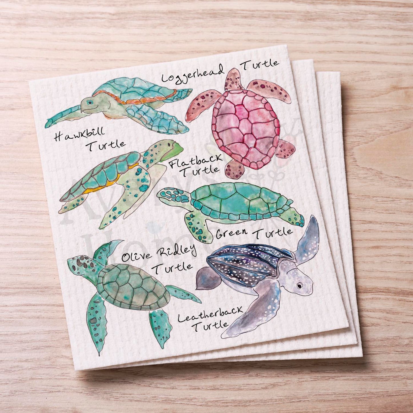 Sea Turtle Species Swedish Cloth