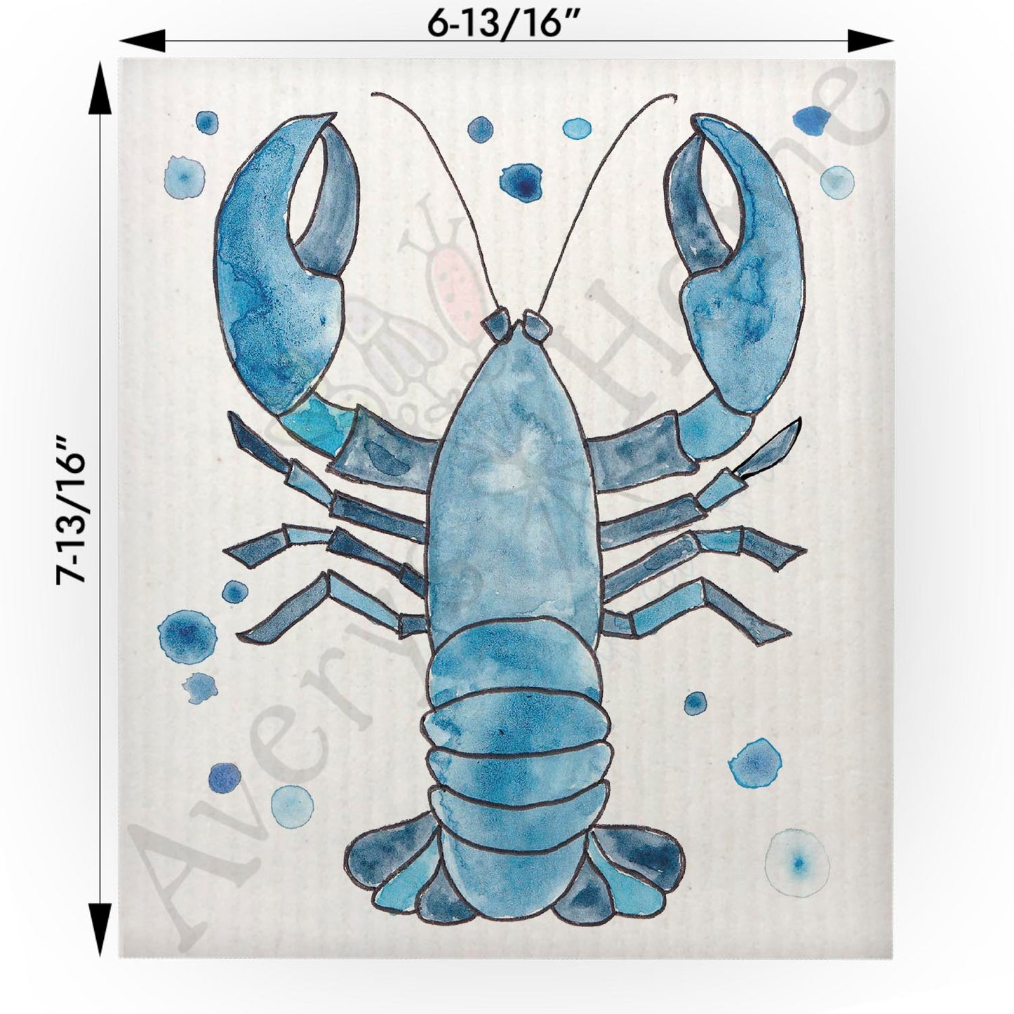 Navy Blue Lobster Swedish Cloth