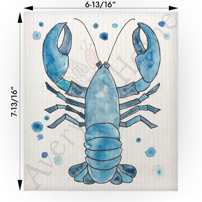 Navy Blue Lobster Swedish Cloth