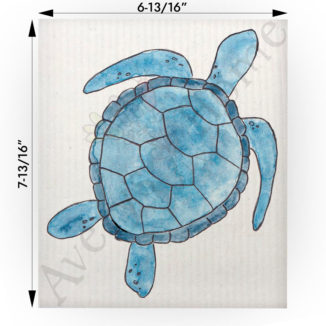Navy Sea Turtle Swedish Cloth