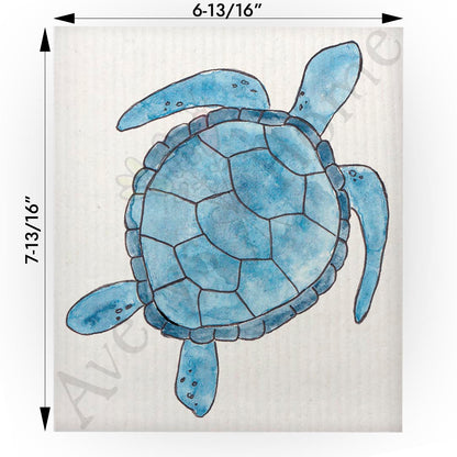 Navy Sea Turtle Swedish Cloth