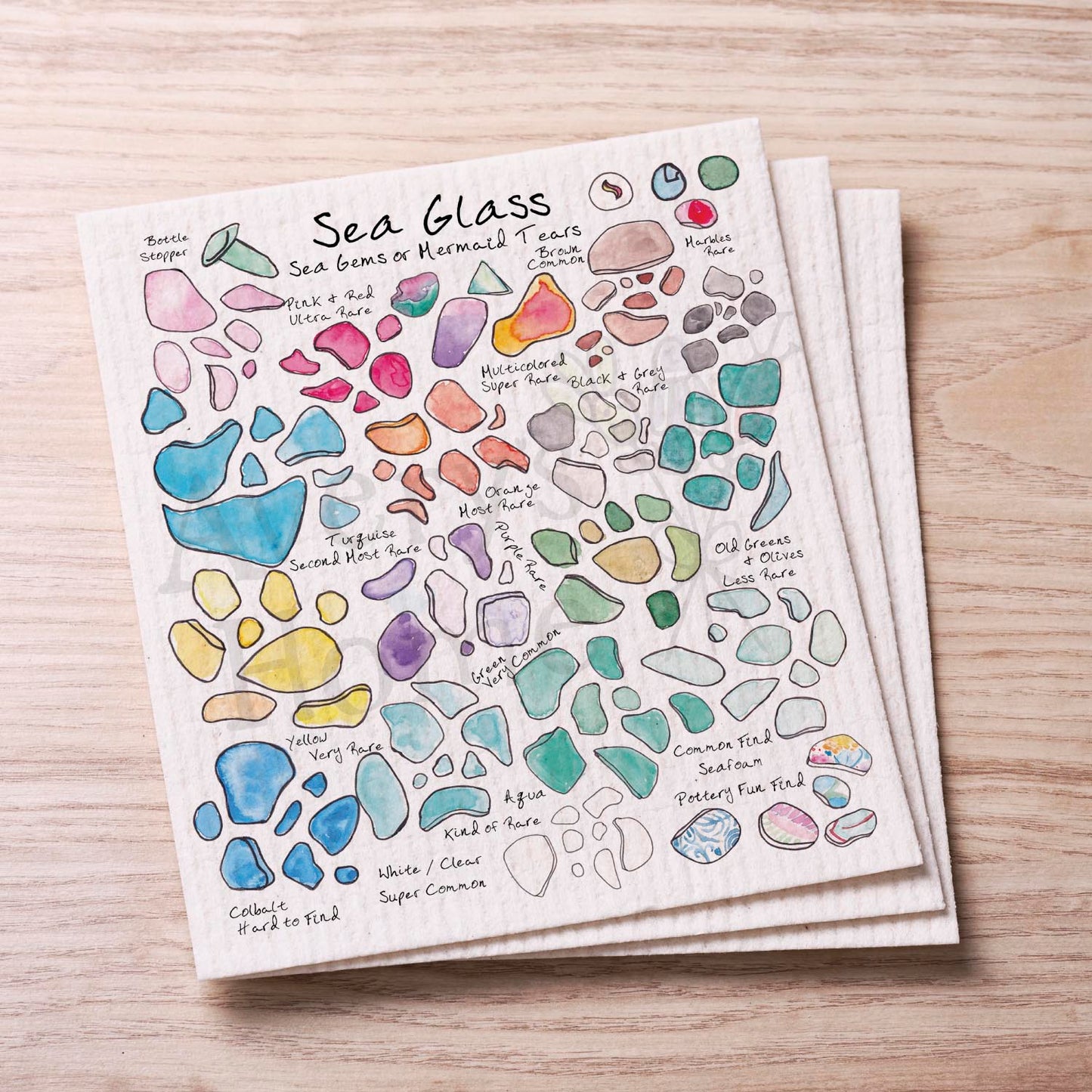 Sea Glass Collector Swedish Cloth