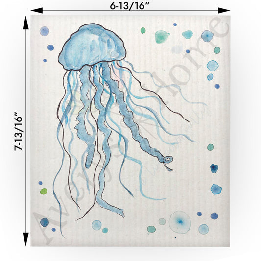 Blue Jellyfish Swedish Cloth