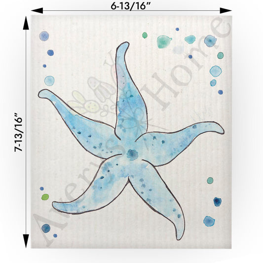 Blue Starfish Swedish Cloth