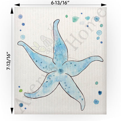 Blue Starfish Swedish Cloth