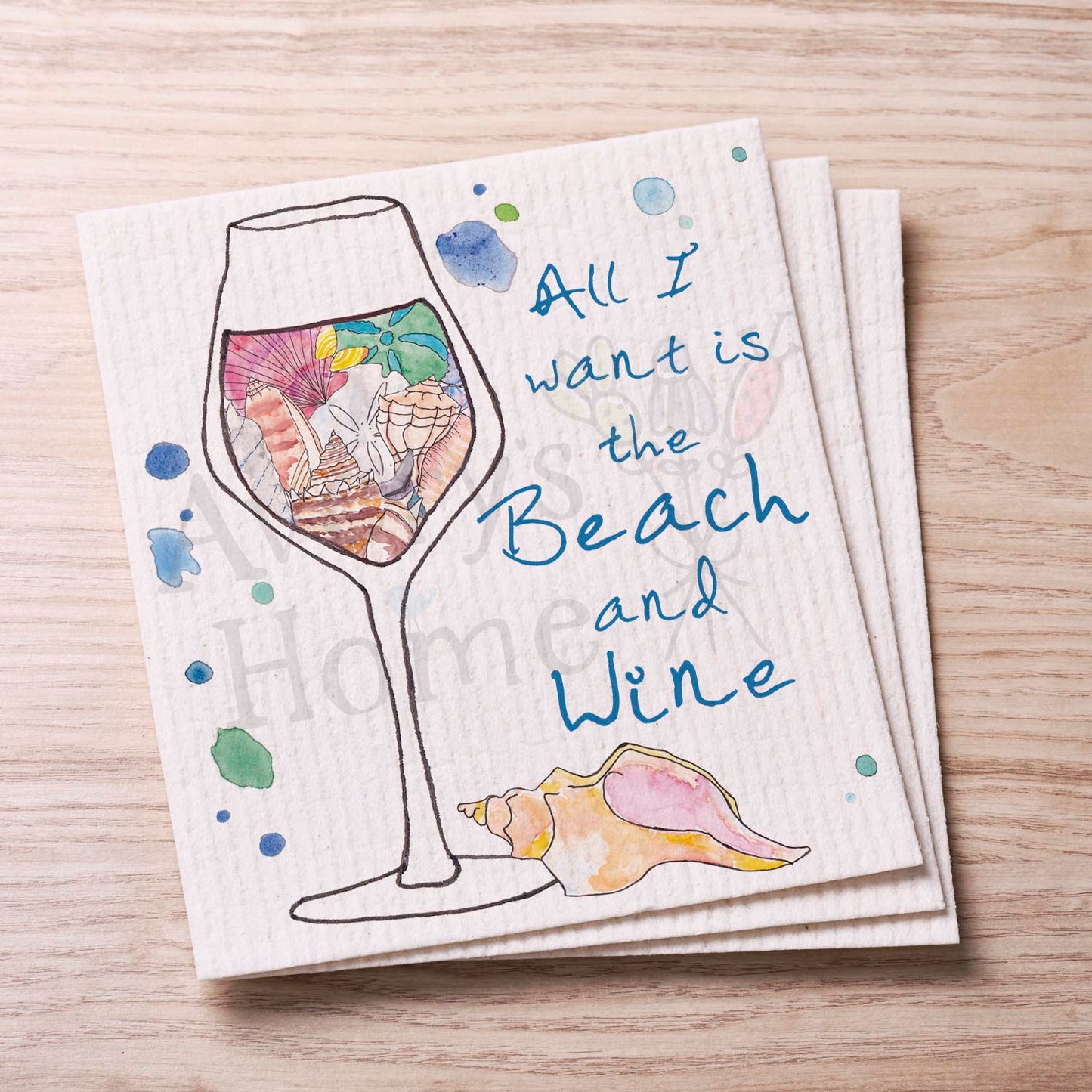 Beach & Wine Swedish Cloth