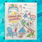 Pensacola Beach Icons Swedish Dishcloth
