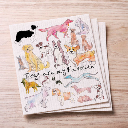 Adorable Dogs Swedish Cloth