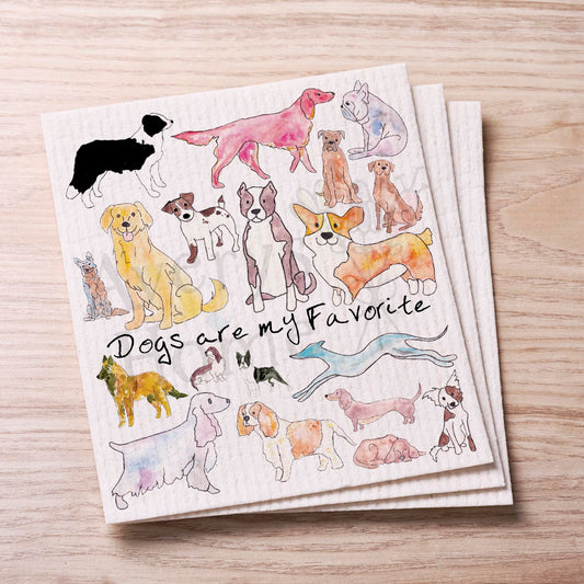 Adorable Dogs Swedish Cloth