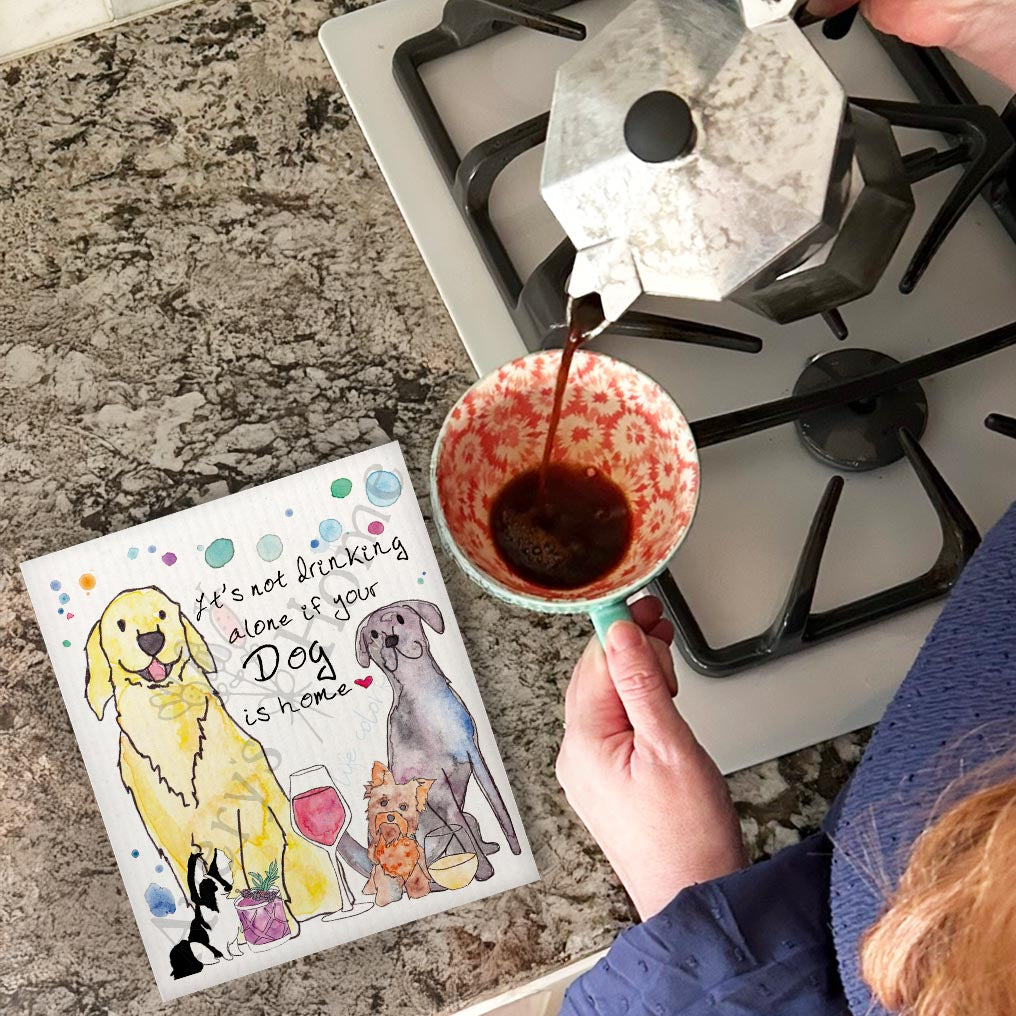 Drinking with Your Dog Swedish Cloth