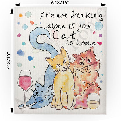 Drinking with Your Cat Swedish Cloth