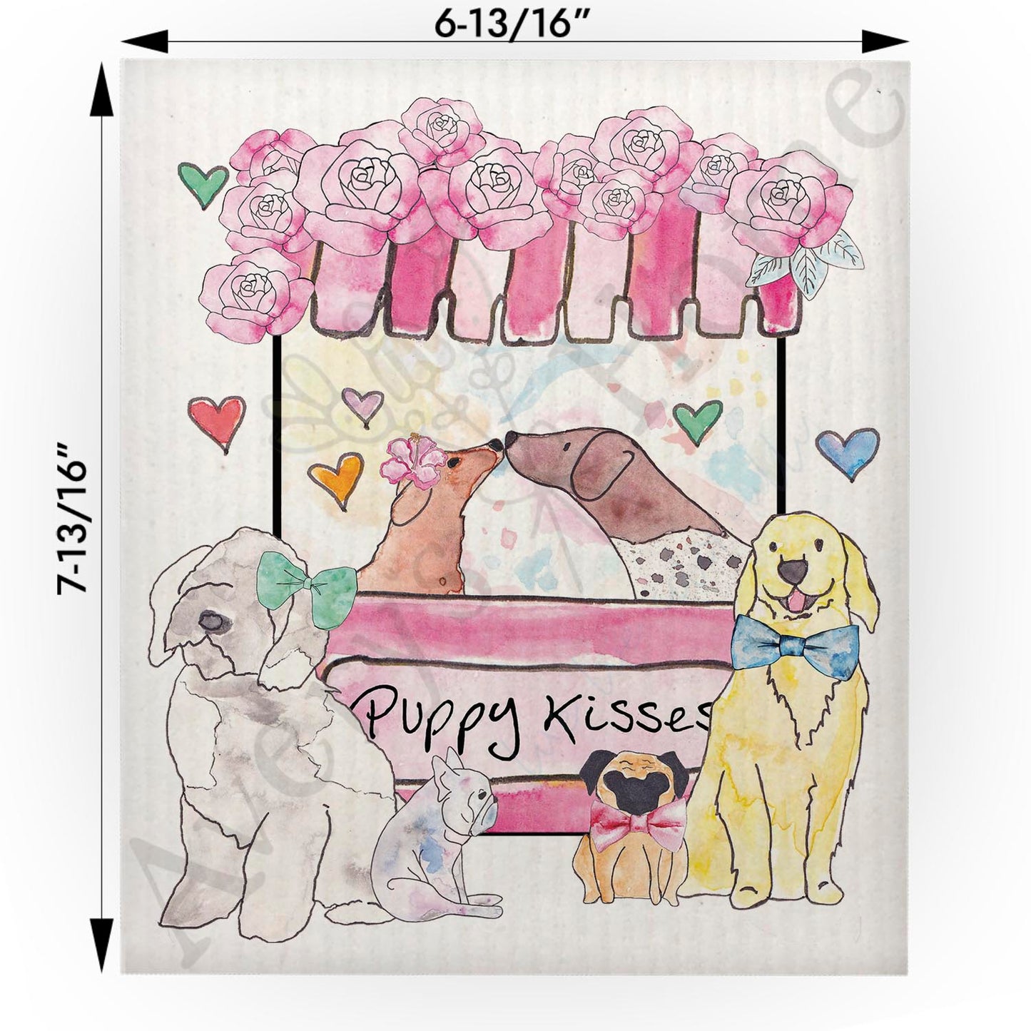I Woof You Dog Kissing Booth Swedish Cloth