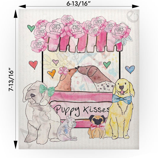 I Woof You Dog Kissing Booth Swedish Cloth