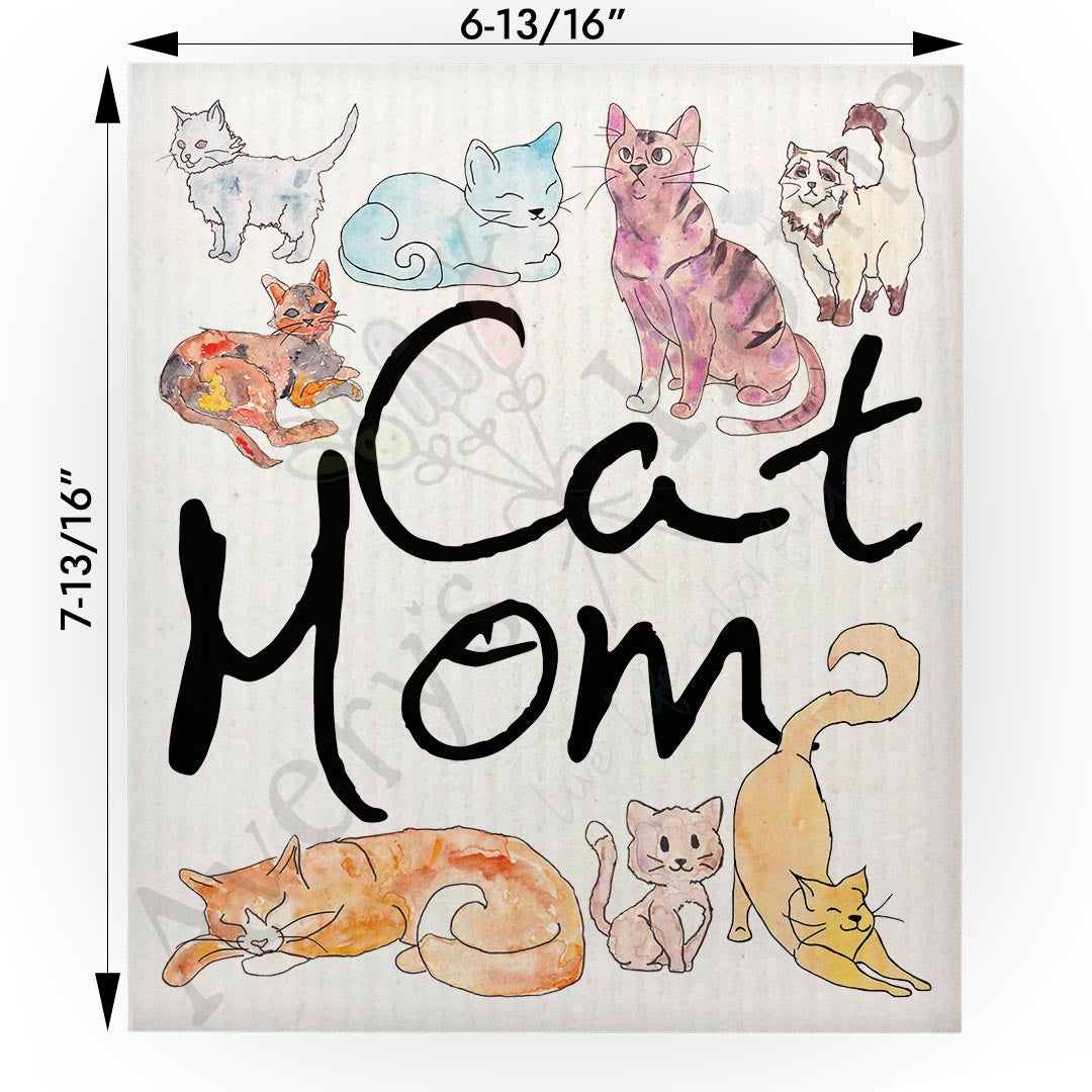 Cat Mom Swedish Cloth