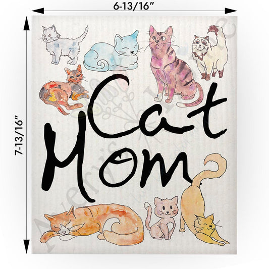 Cat Mom Swedish Cloth