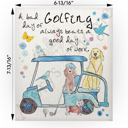 A Bad Day of Golfing Swedish Cloth