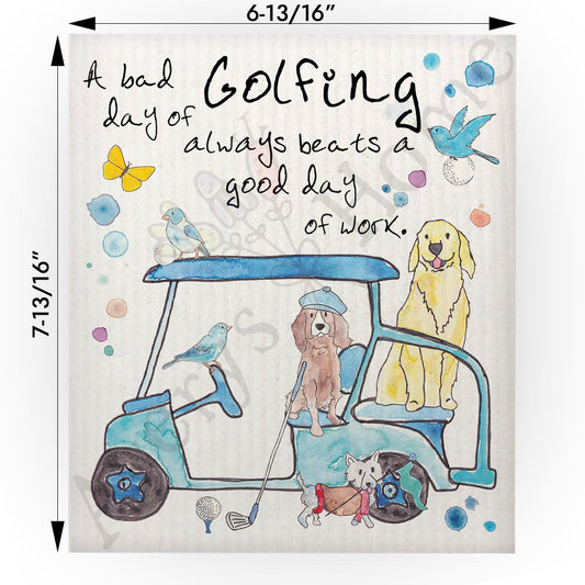 A Bad Day of Golfing Swedish Cloth