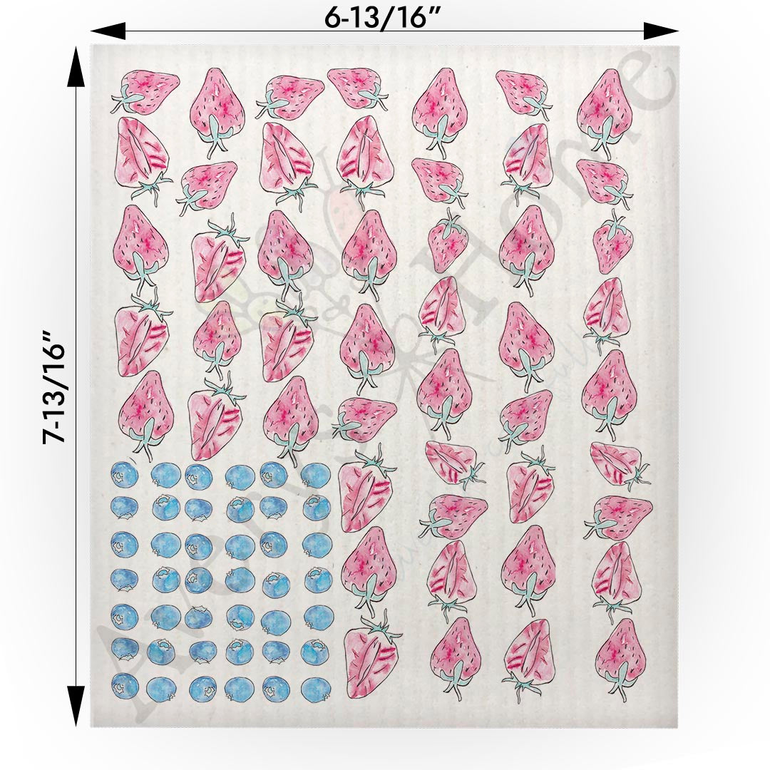 American Berry Flag Swedish Cloth
