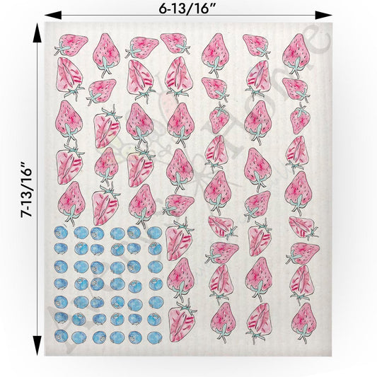 American Berry Flag Swedish Cloth