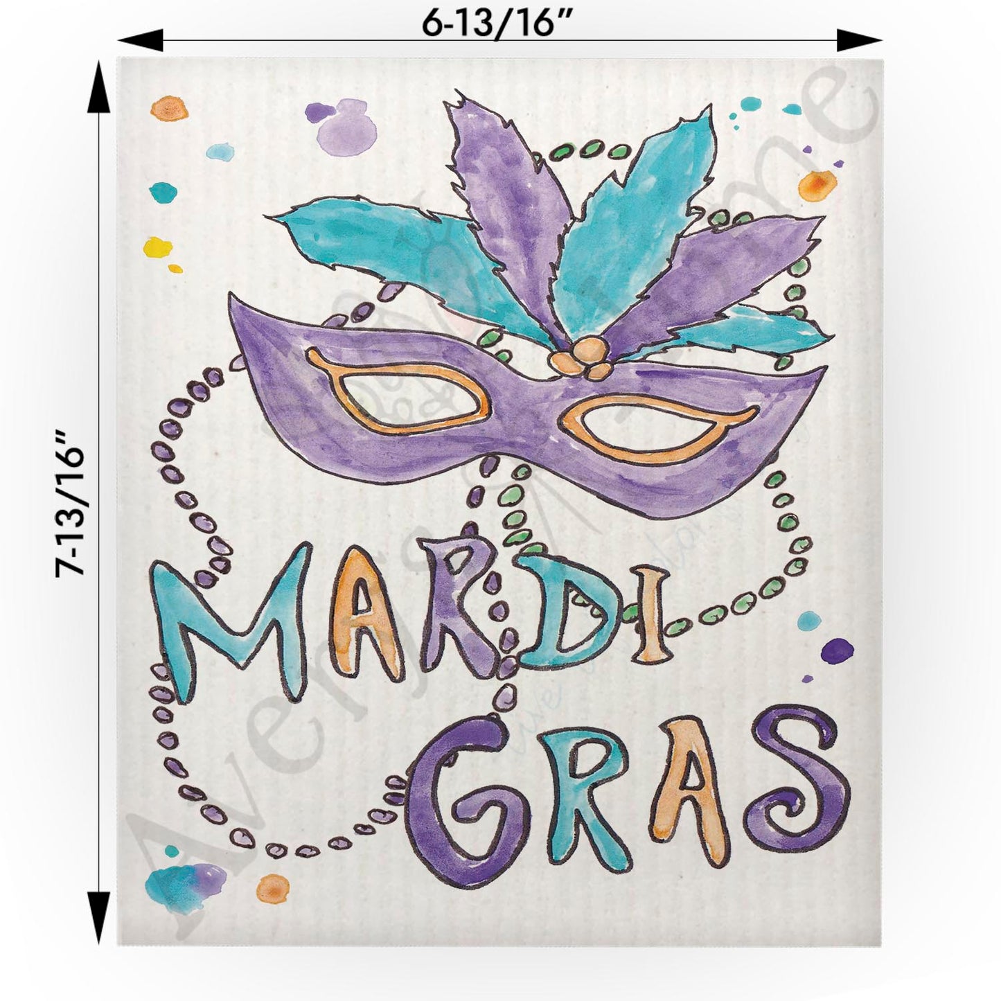 Mardi Gras Mask Swedish Cloth