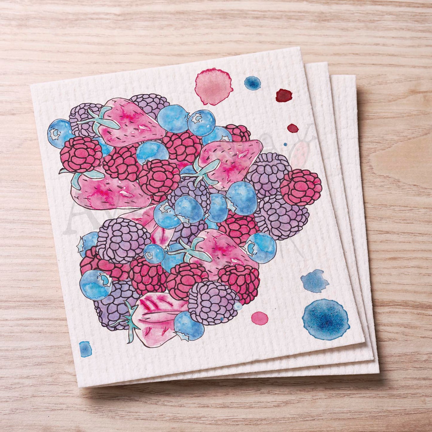 Berry Heart Swedish Cloth