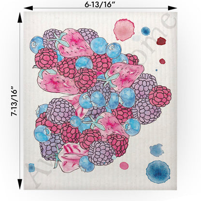 Berry Heart Swedish Cloth