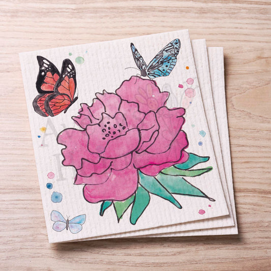 Friends are Like Flowers Swedish Cloth