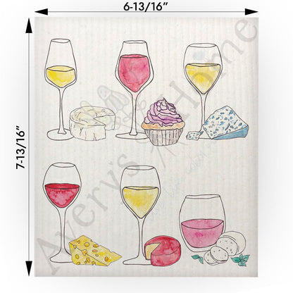 Wine & Cheese Pairing Swedish Cloth